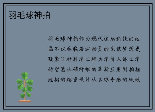 羽毛球神拍